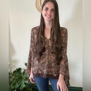 Vintage Inspired | Bell Sleeve Boho Blouse